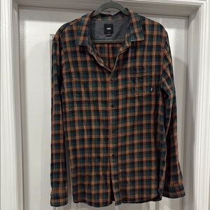 Vans Checkered Flannel Shirt in Orange and Green